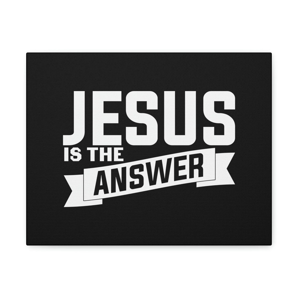 Scripture Walls John 14:6 Jesus Is The Answer Banner Bible Verse Canvas